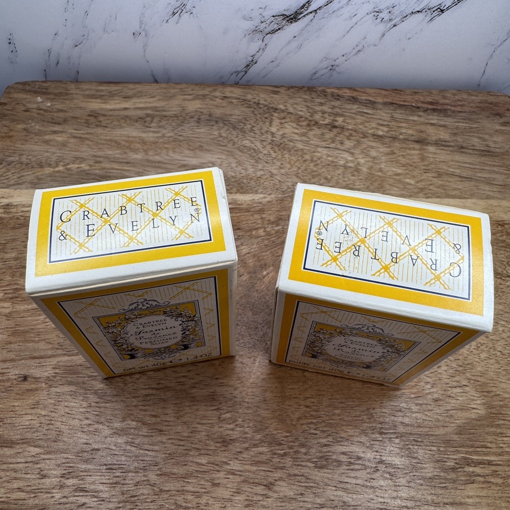 New Crabtree & Evelyn Jasmin de Provence Mini Perfumed Bath Soaps 1.4oz Lot Of 2 - Picture 2 of 4